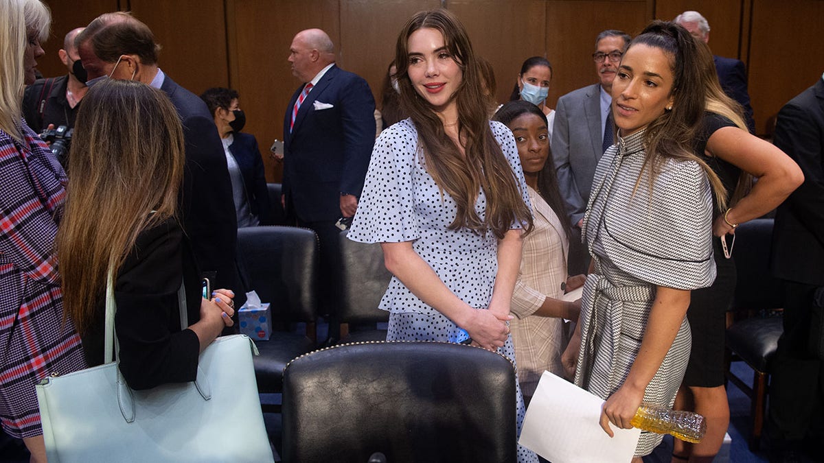 US gymnasts at a Senate hearing against Larry Nassar