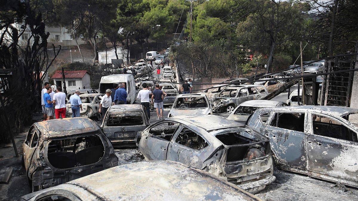 Greece wildfire remains