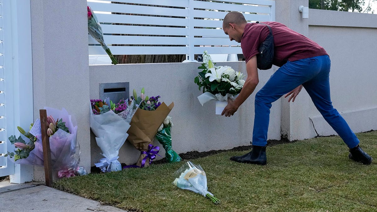 Flowers placed outside Australian church where stabbing occured
