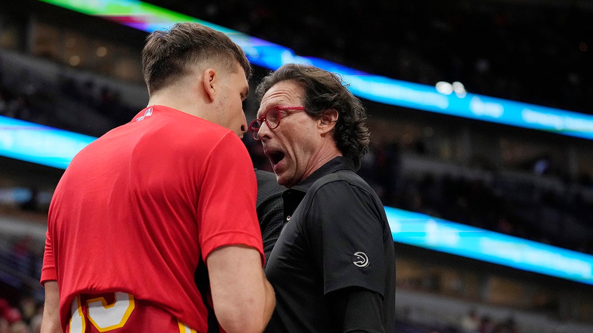 Bogdan Bogdanovic and Quin Snyder argue