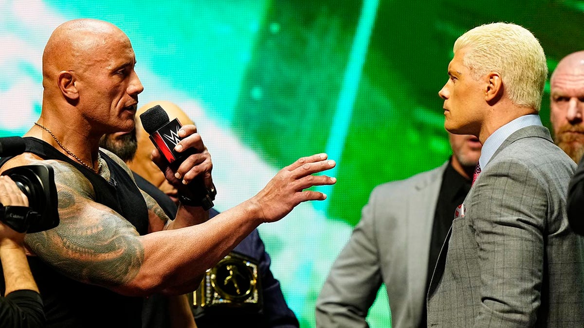 The Rock confronts Cody Rhodes