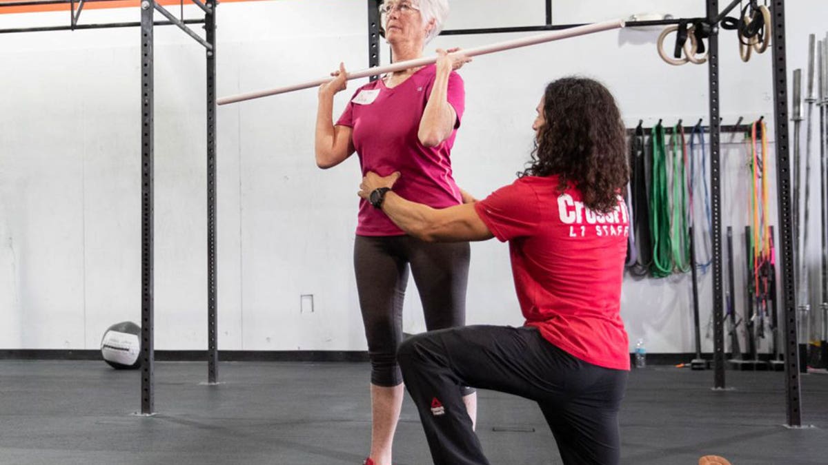 Woman doing CrossFit exercise