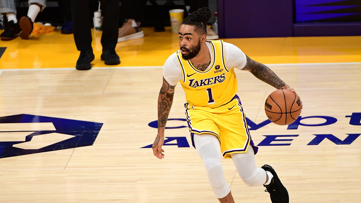 D'Angelo Russell lors d'un match des Lakers