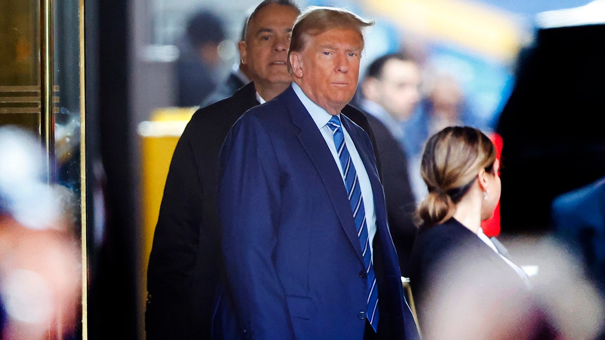 Former President Donald Trump leaves Trump Tower for Manhattan Criminal Court