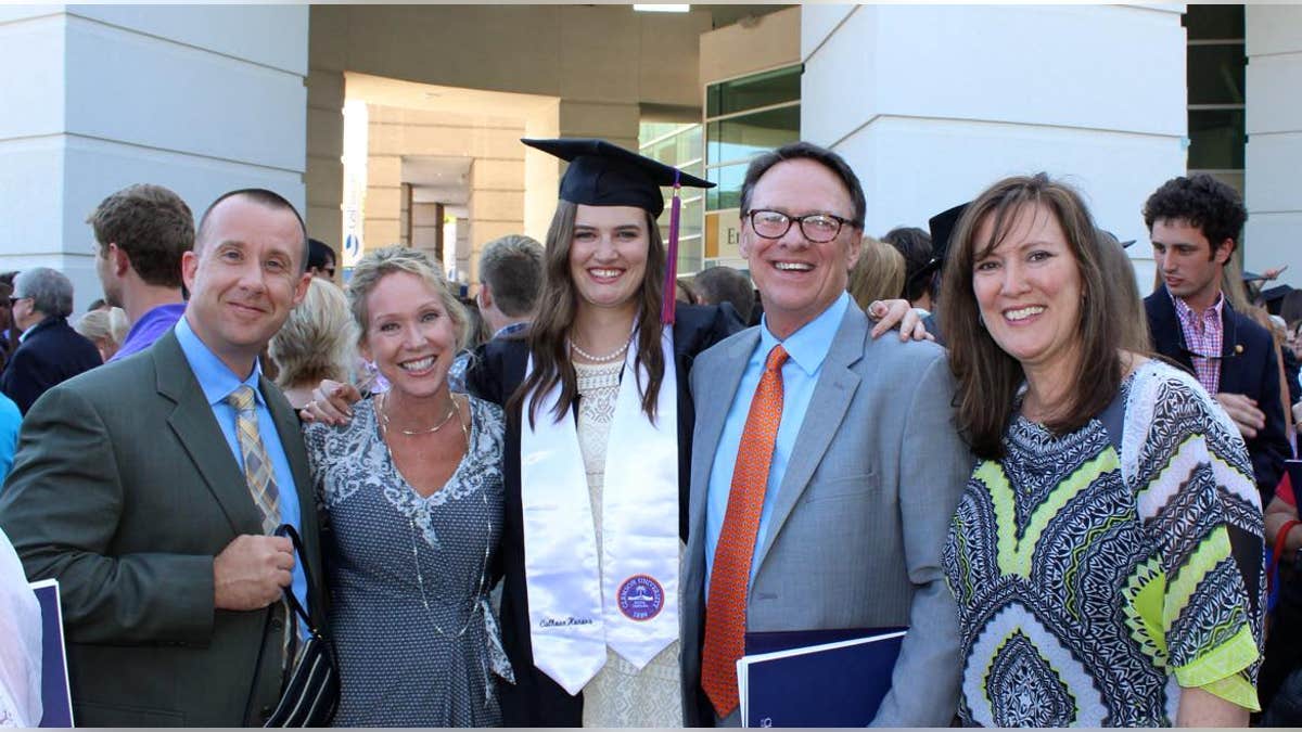 Edmond Bradley Solomon III, the patriarch of the family, surrounded by loved ones during Savannah's graduation 