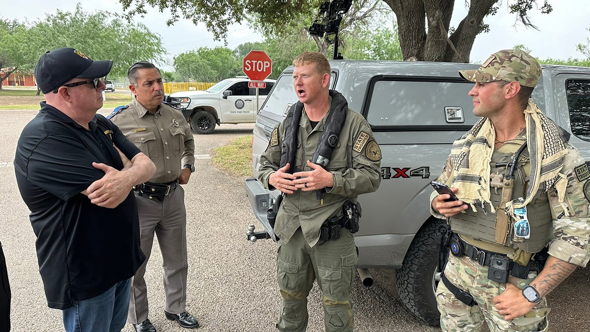 Former Maryland Gov. Larry Hogan visits the confederate  border