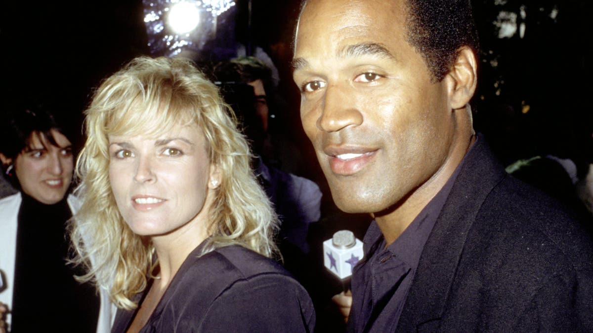 OJ and Nicole Brown Simpson at Premiere of "When Harry Met Sally"