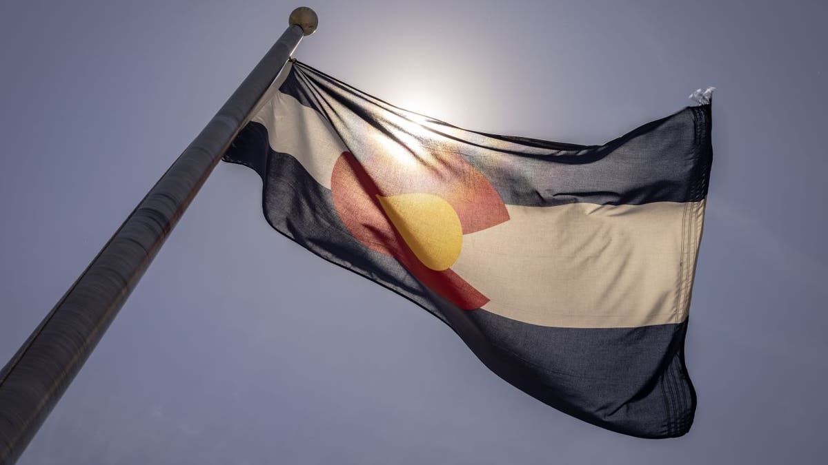 Colorado state flag in sunlight