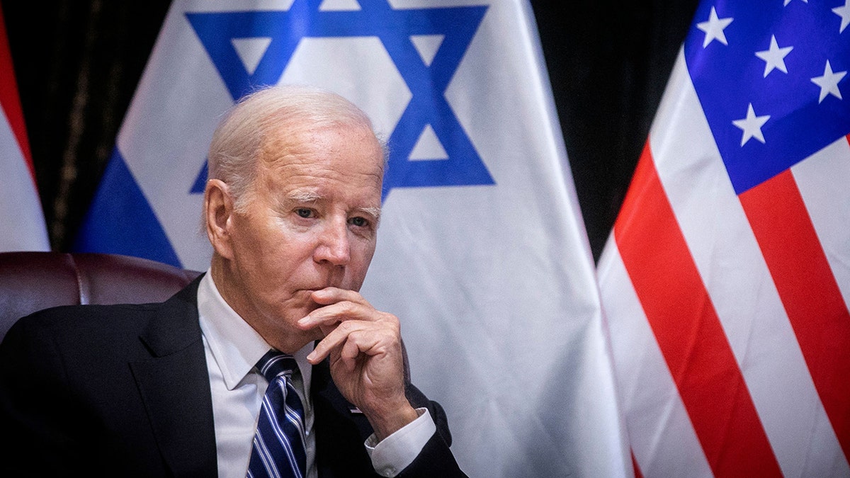 Biden, Israel, USA flag