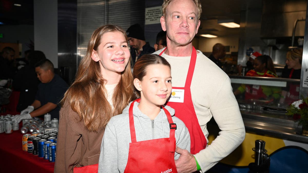 Ian Ziering and his daughters Mia and Penna