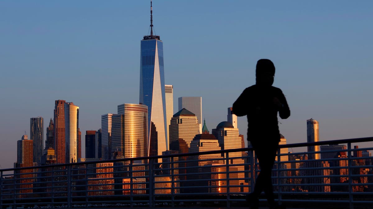 lower manhattan at sunset