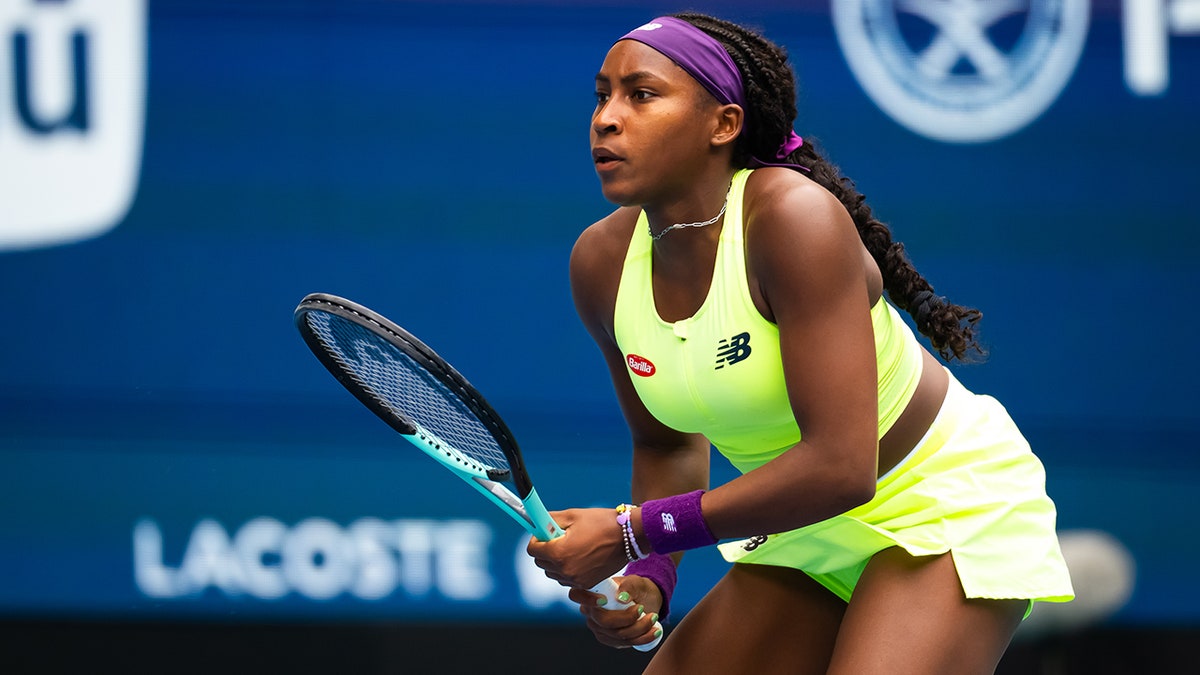 Coco Gauff prepares for play