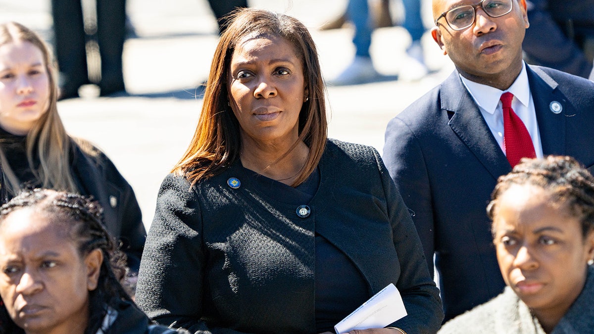 Letitia James at Officer Diller funeral