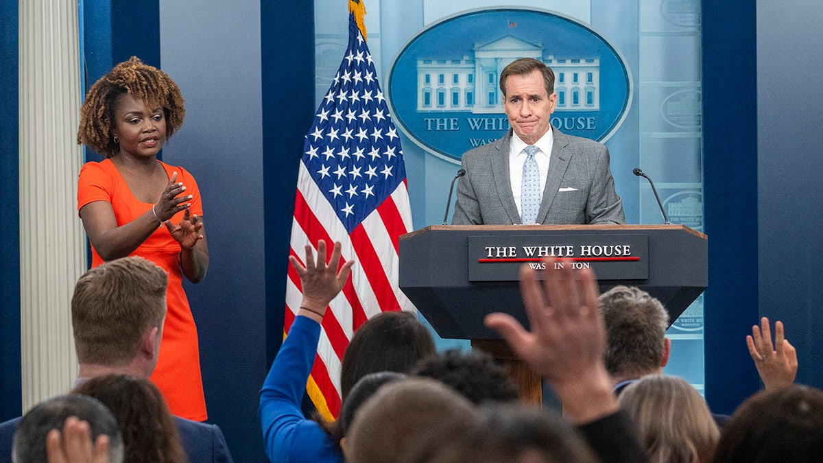 Kirby and Jean-Pierre at White House briefing