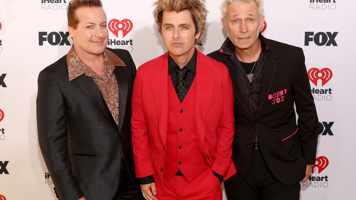 Tré Cool, Billie Joe Armstrong and Mike Dirnt of Green Day