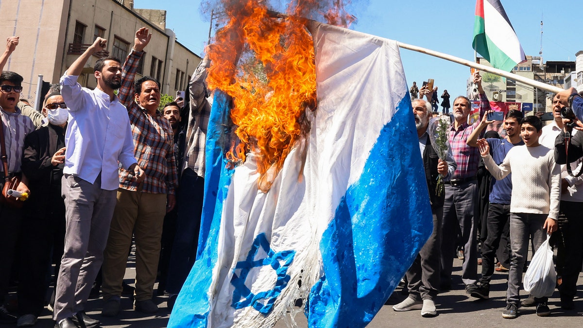 Israel Flag burning