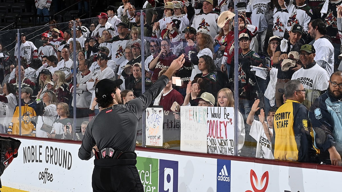 Sean Durzi with fans