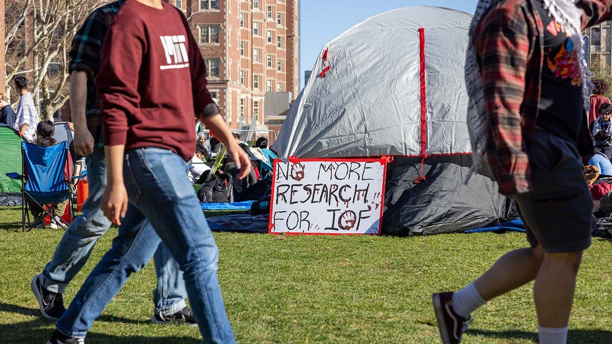 Massachusetts college students anti-Israel protest