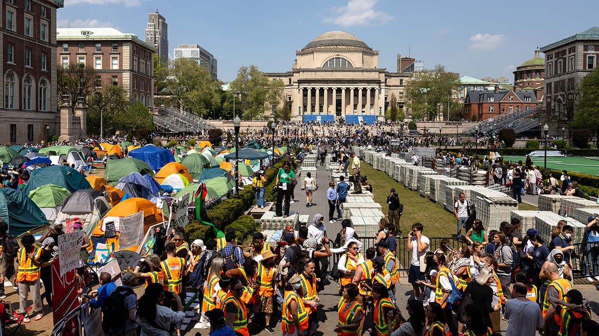 Invulting protests on the campus of Colombia University