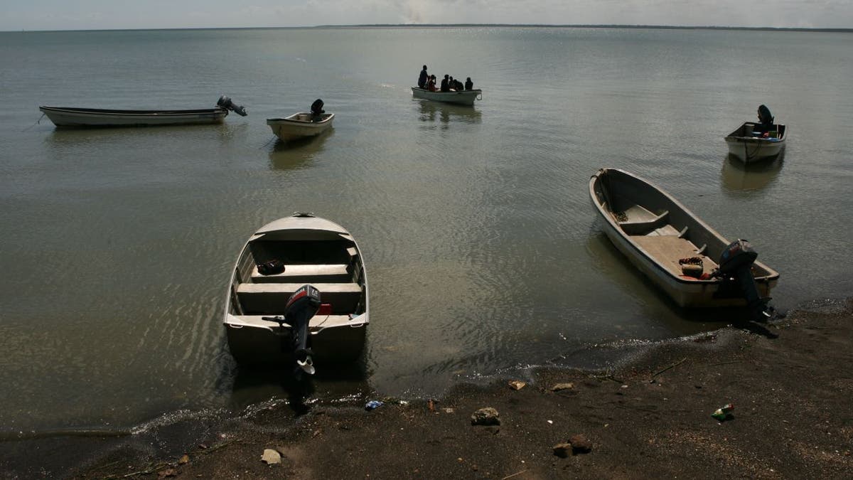 Boats in Saibai Island's harbor
