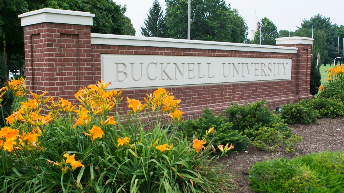 Bucknell University sign in Lewisburg, Pennsylvania