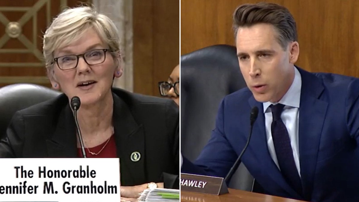 Energy Secretary Jennifer Granholm and Sen. Josh Hawley, R-Mo.