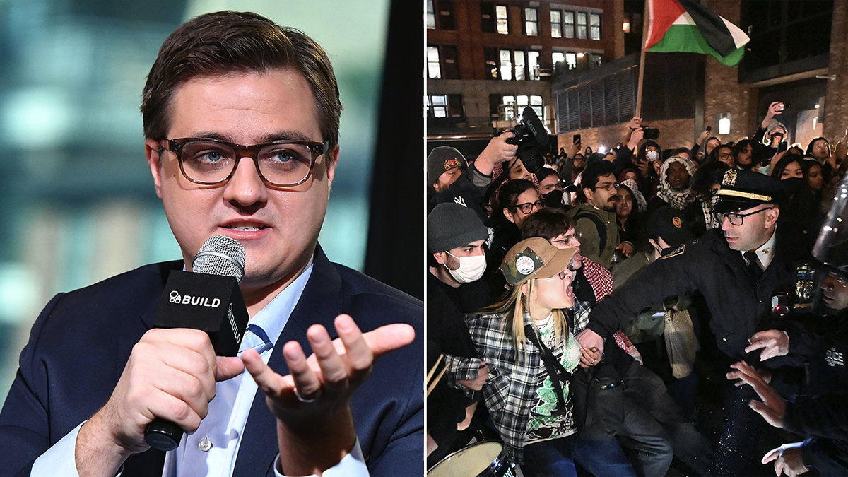 Chris Hayes and anti-Israel protesters