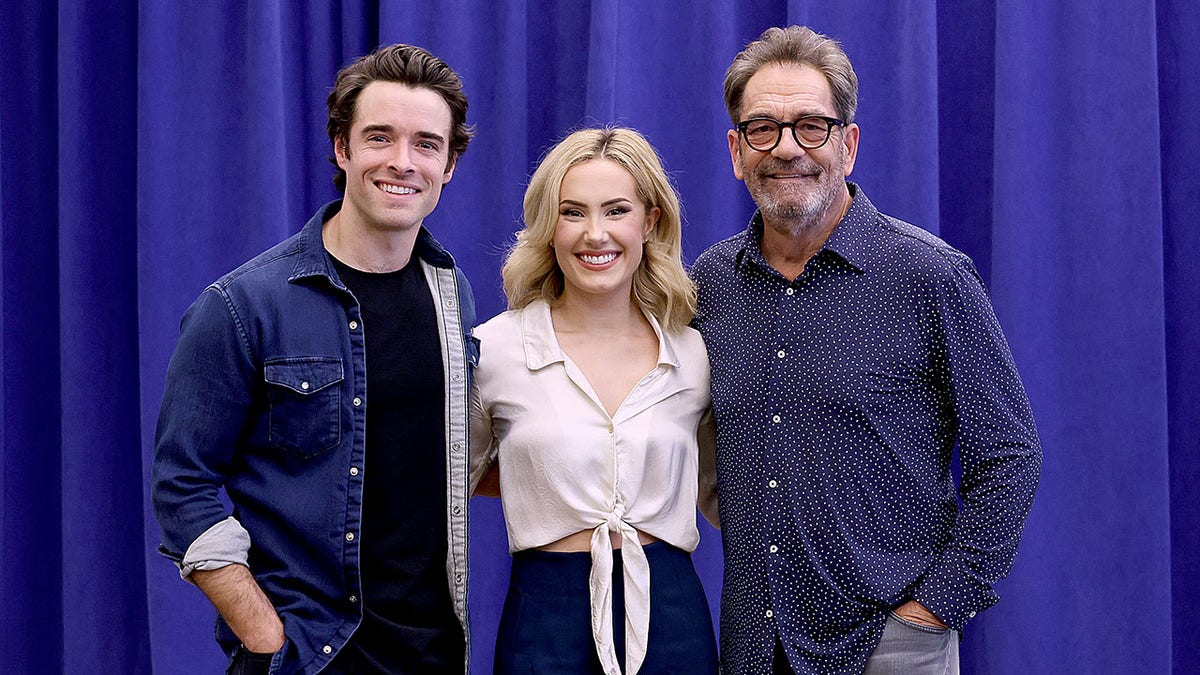 Corey Cott, Huey Lewis and McKenzie Kurt pose together