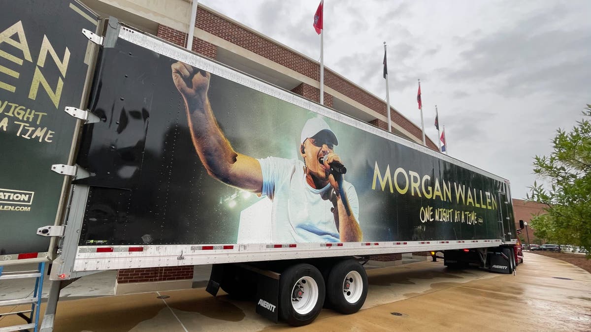 morgan wallens tour bus at ole miss stadium