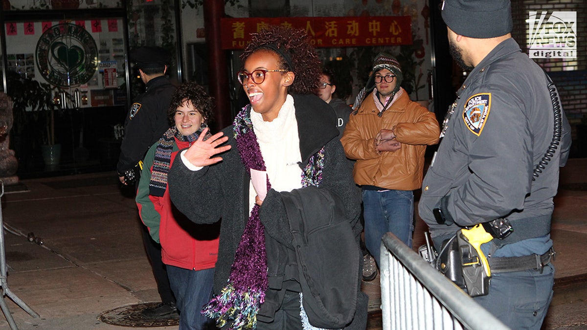 Isra Hirsi departs 1 Police Plaza successful Lower Manhattan