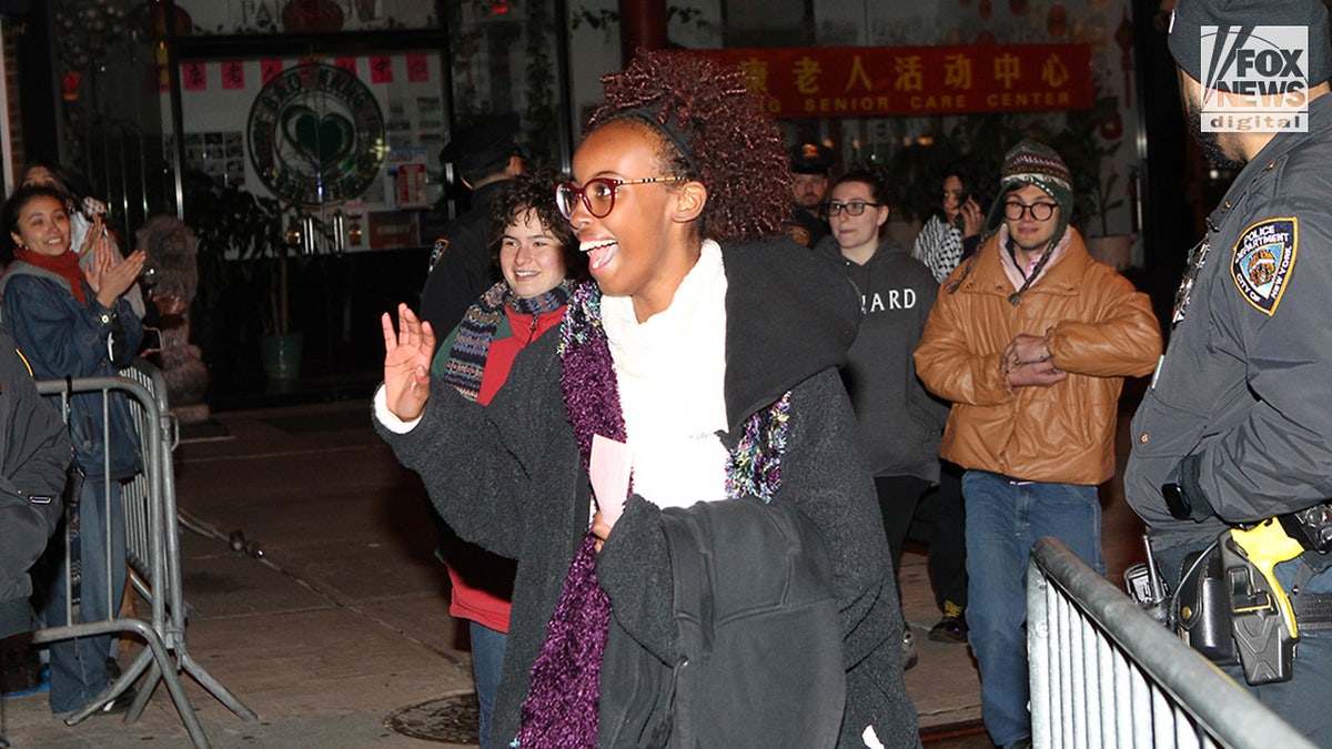 Isra Hirsi departs 1 Police Plaza in Lower Manhattan