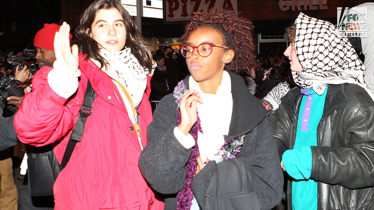 Isra Hirsi departs 1 Police Plaza in Lower Manhattan