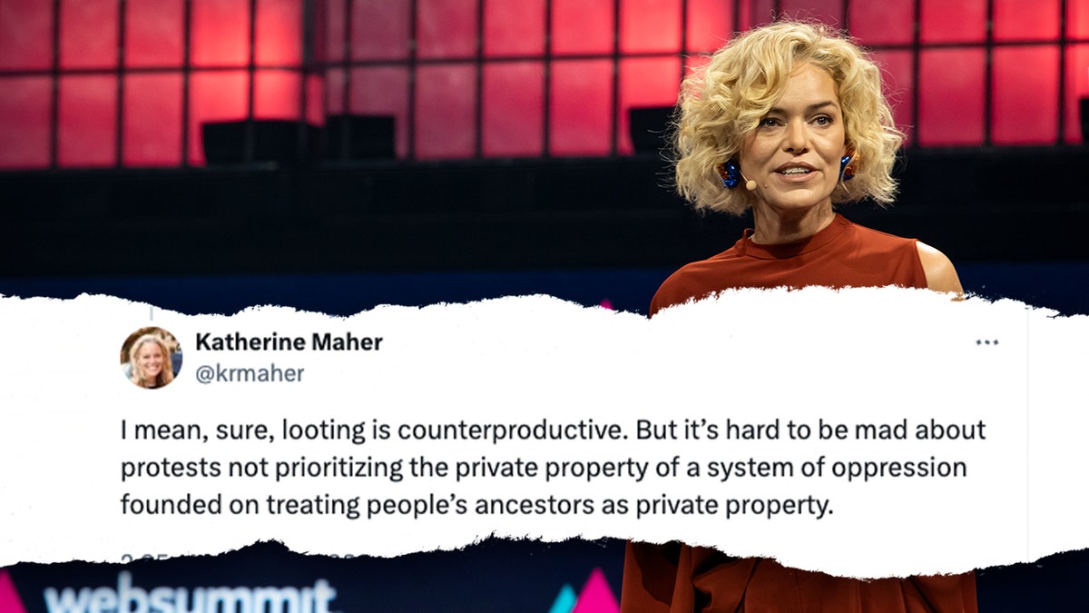 Katherine Maher's post on social media about looting