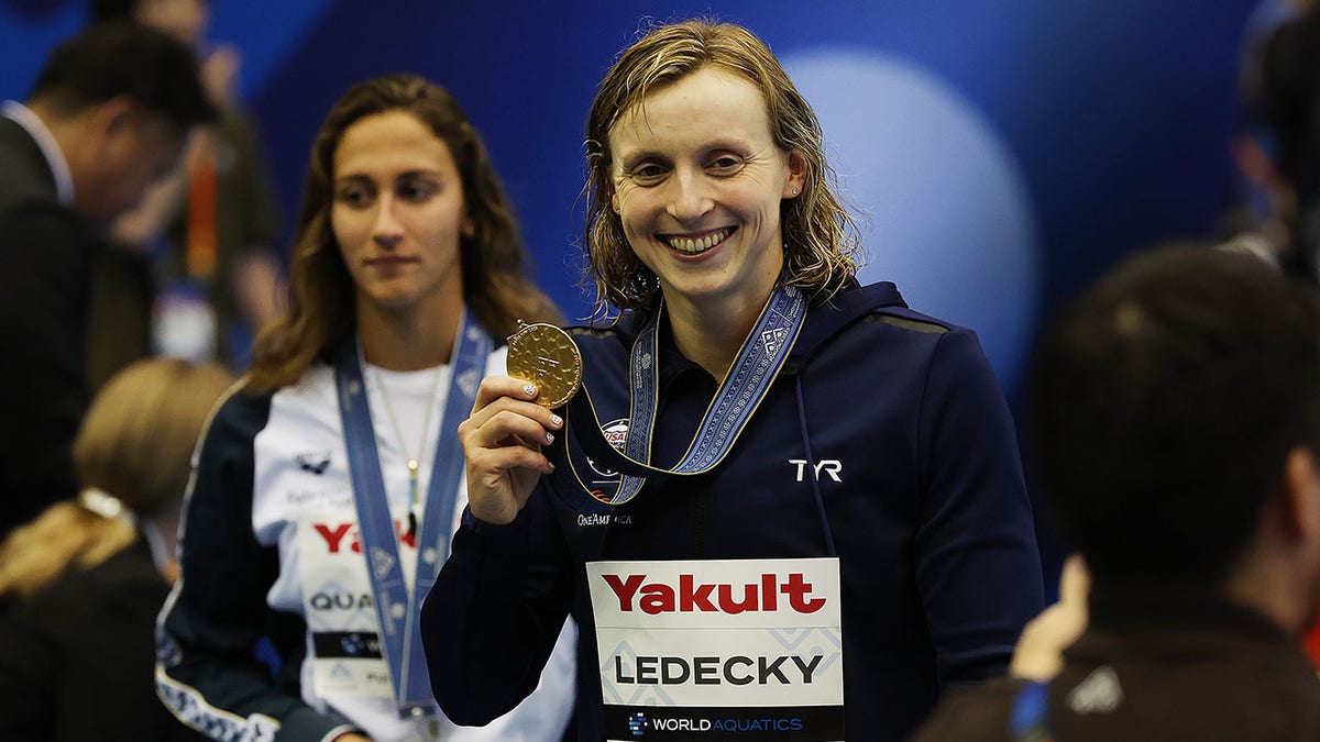 Katie Ledecky with gold