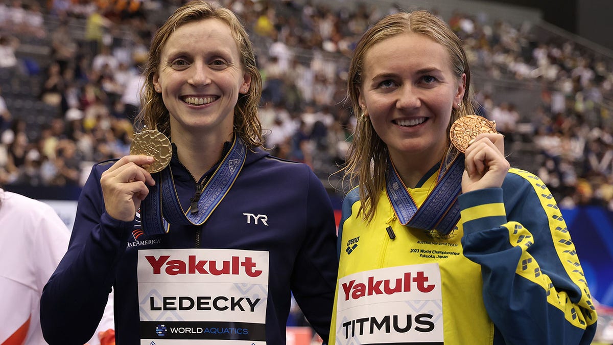 Katie Ledecky and Ariarne Titmus