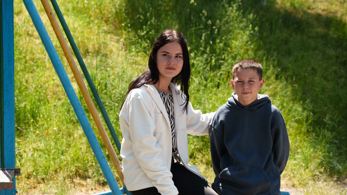 Ksenia Koldin and her brother Serhiy are Ukrainians who were kidnapped by Russia. (Save Ukraine)