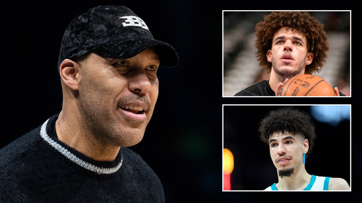 LaVar Ball with his sons