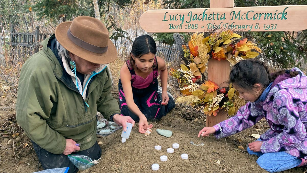 The grave of Lucky Pitka