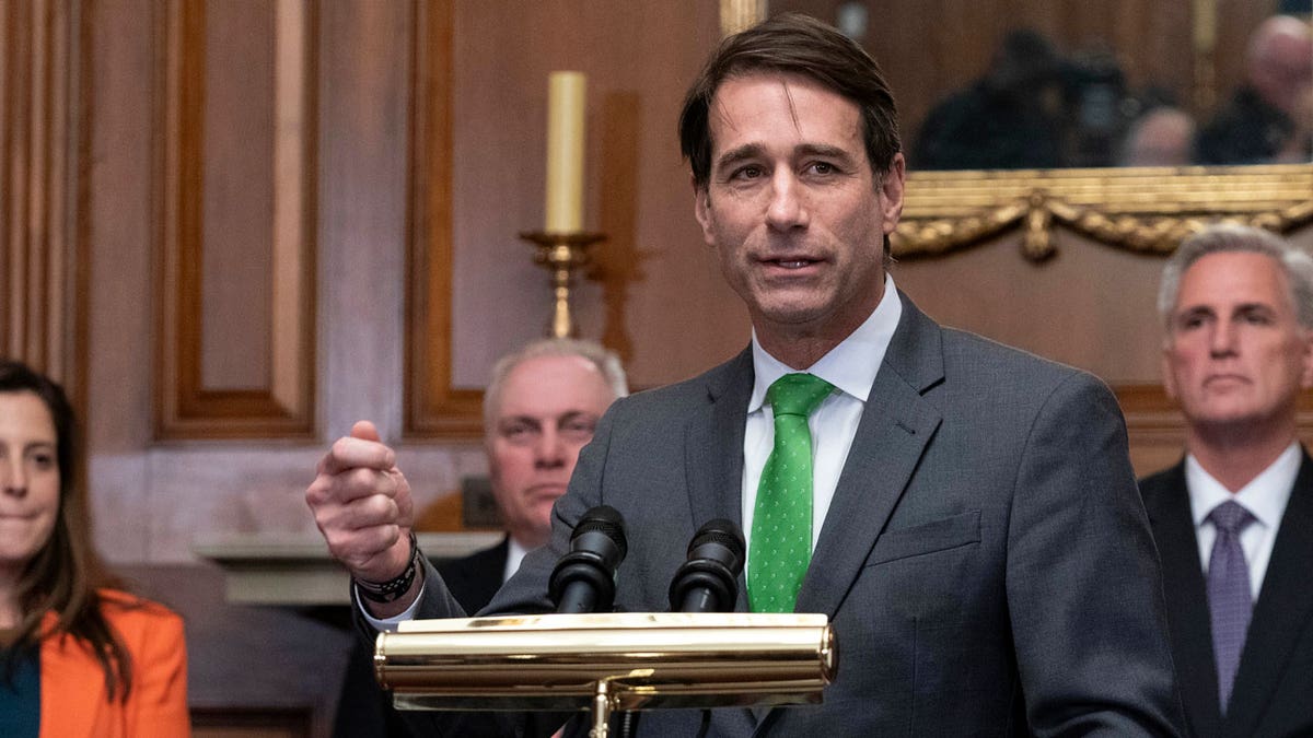 Rep. Garret Graves, speaks at a news conference