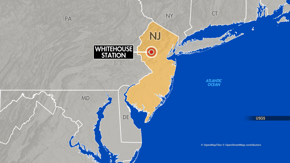 Map of New Jersey earthquake epicenter