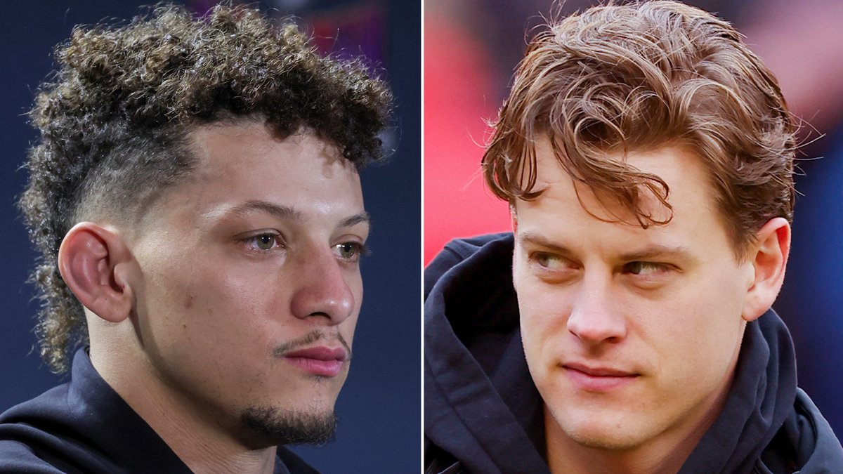 Patrick Mahomes and Joe Burrow side by side