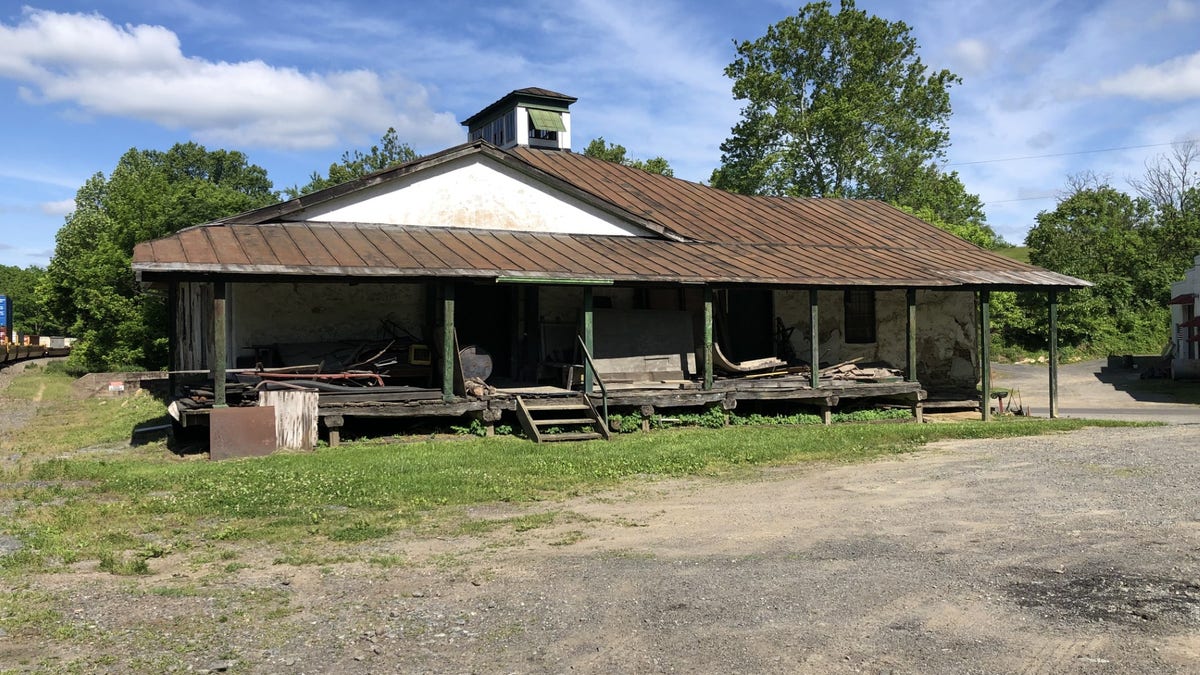 The old train depot where the Union prisoners were held by Col. John S. Mosby’s Confederate troops. Graffiti by the prisoners can still be seen on the structure’s walls.