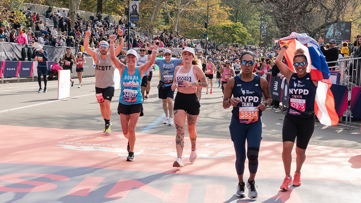 New York City Marathon runners finish race