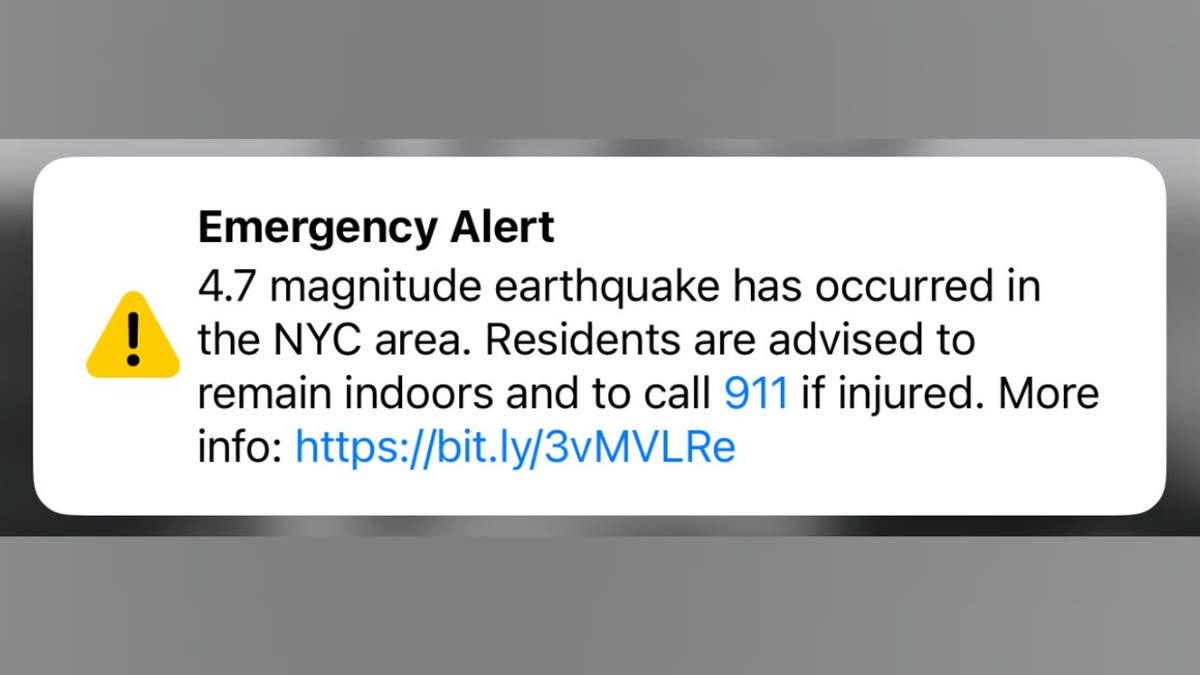 New York City text earthquake