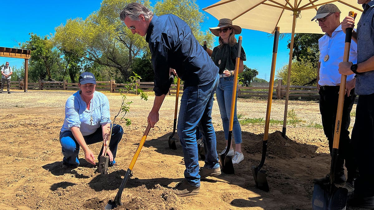 Gavin Newsom breaks ground at a new state park