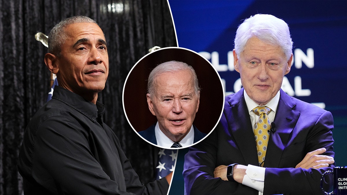 Former Presidents Clinton and Obama, and President Biden