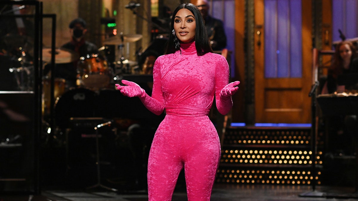 Kim Kardashian West during her SNL monologue in New York City
