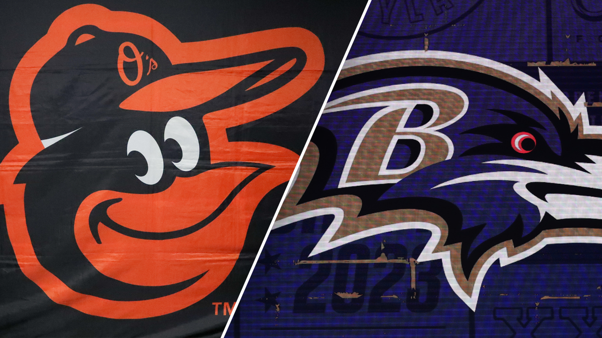 Orioles and Ravens logos side by side
