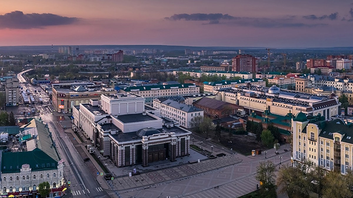 Penza city skyline at night