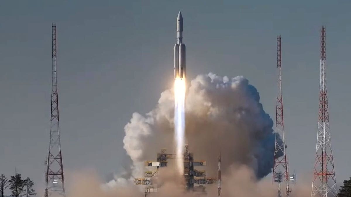 Angara-A5 rocket lifts off from Vostochny space launch facility outside the city of Tsiolkovsky